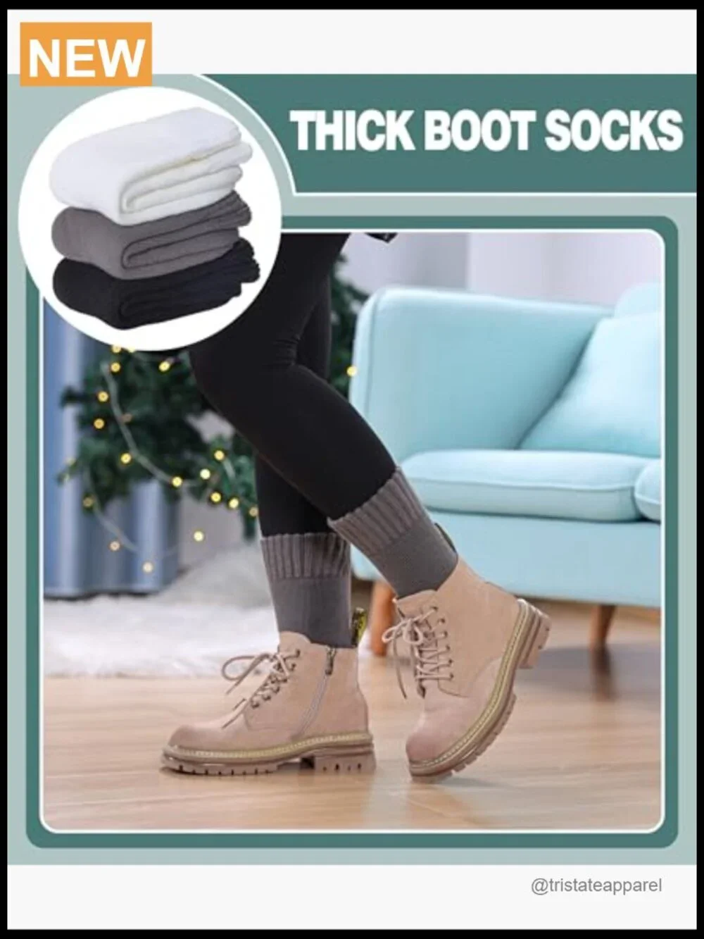 Thermal Winter Socks Extra Thick Insulated Crew Ski Boot Socks for Cold Weather